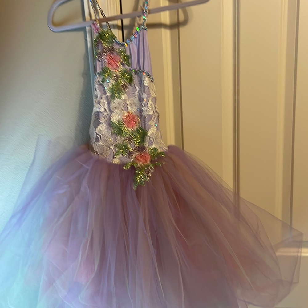 Costume gallery Medium child Multicolor floral appliqué multiple colored tulle